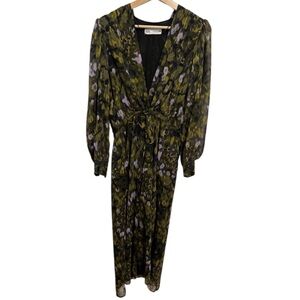 Zara long dress lurex floral M